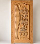 Floral Vase Carved Door