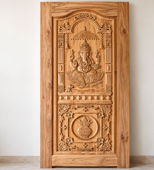 Ganesha Carved Door
