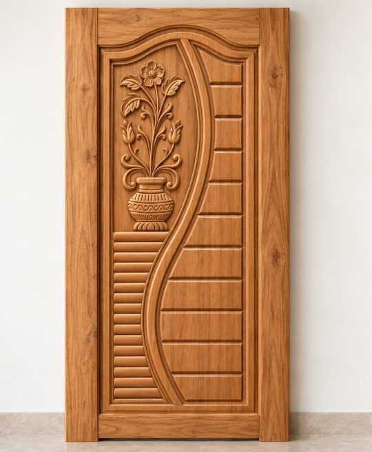 Teak Wood kalash Floral Design