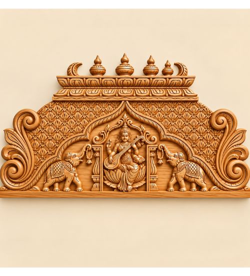 Saraswati & Elephant Border
