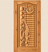 Moon & Lotus Carved Door